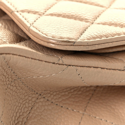 Chanel Caviar Quilted Medium Double Flap Beige Clair 10 of 10