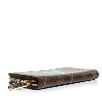 Louis Vuitton Monogram V Zippy Wallet Turquoise 4 of 7