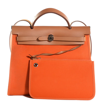 Hermes Toile Herbag Zip 31 PM Orange 3 of 15