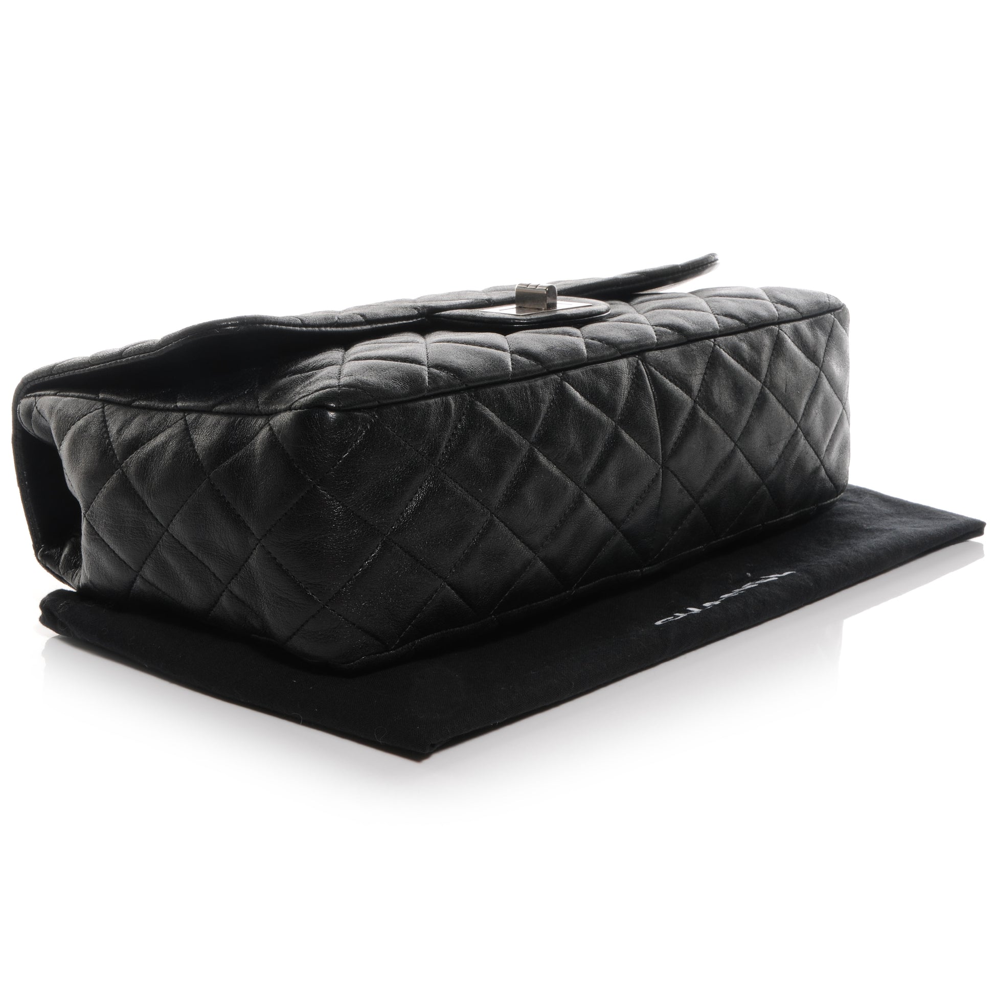 Chanel Washed Lambskin Quilted Jumbo Hybrid Reissue Flap Black 4 of 7