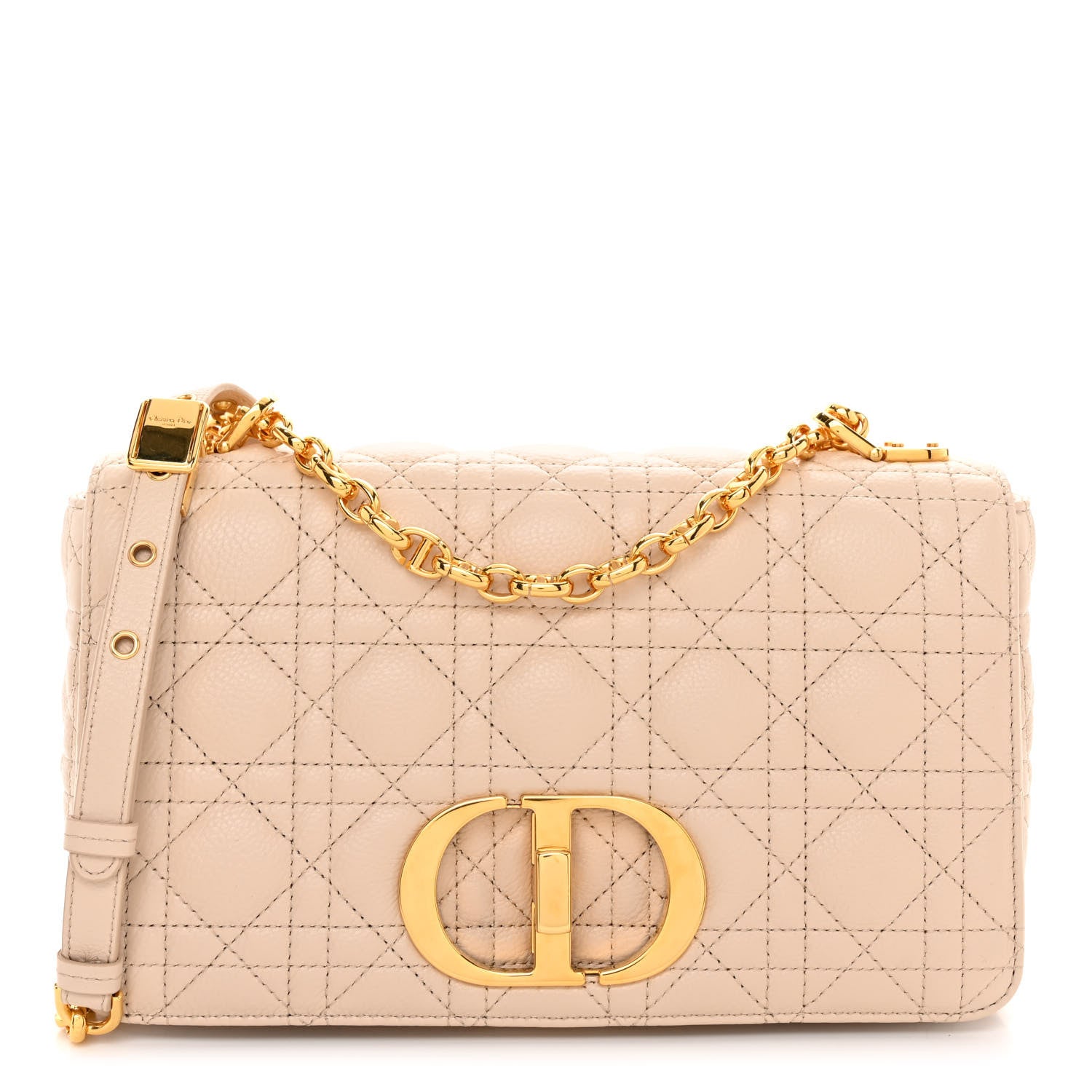 Christian Dior Supple Calfskin Cannage Medium Caro Bag Beige 1 of 9