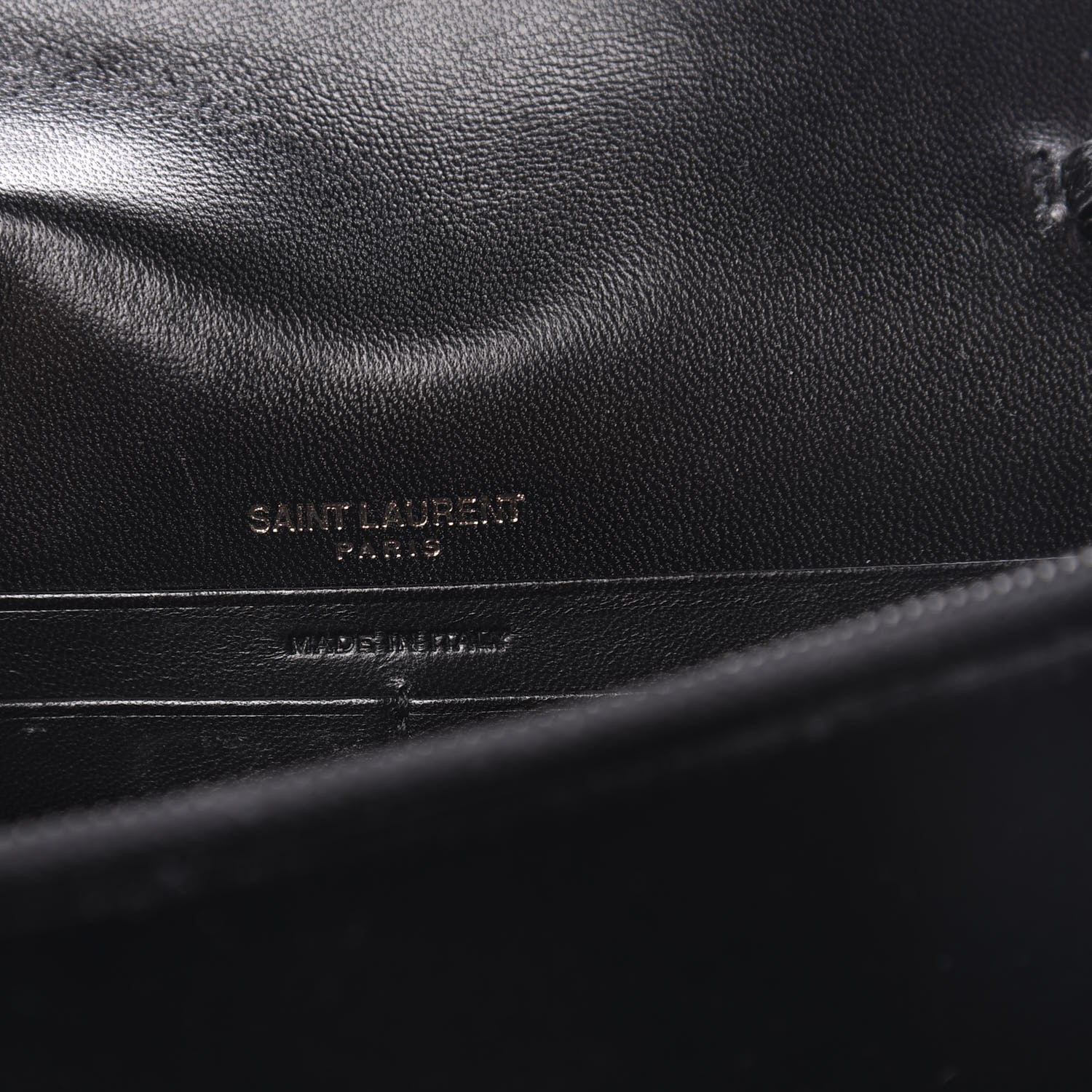 Saint Laurent Velvet Crystal Monogram Kate Tassel Shoulder Bag Black 6 of 12