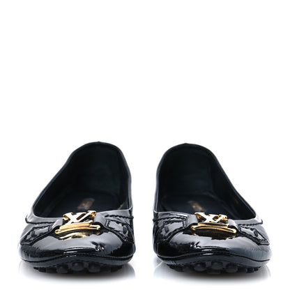 Louis Vuitton Patent Calfskin Oxford Ballerina Flats 38.5 Black 3 of 13