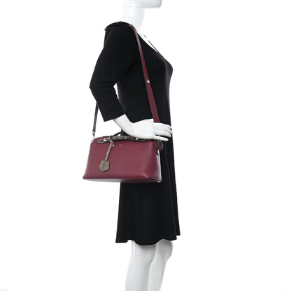 Fendi Vitello Dolce Elaphe Medium By The Way Boston Bag Black Cherry Multicolor 2 of 12