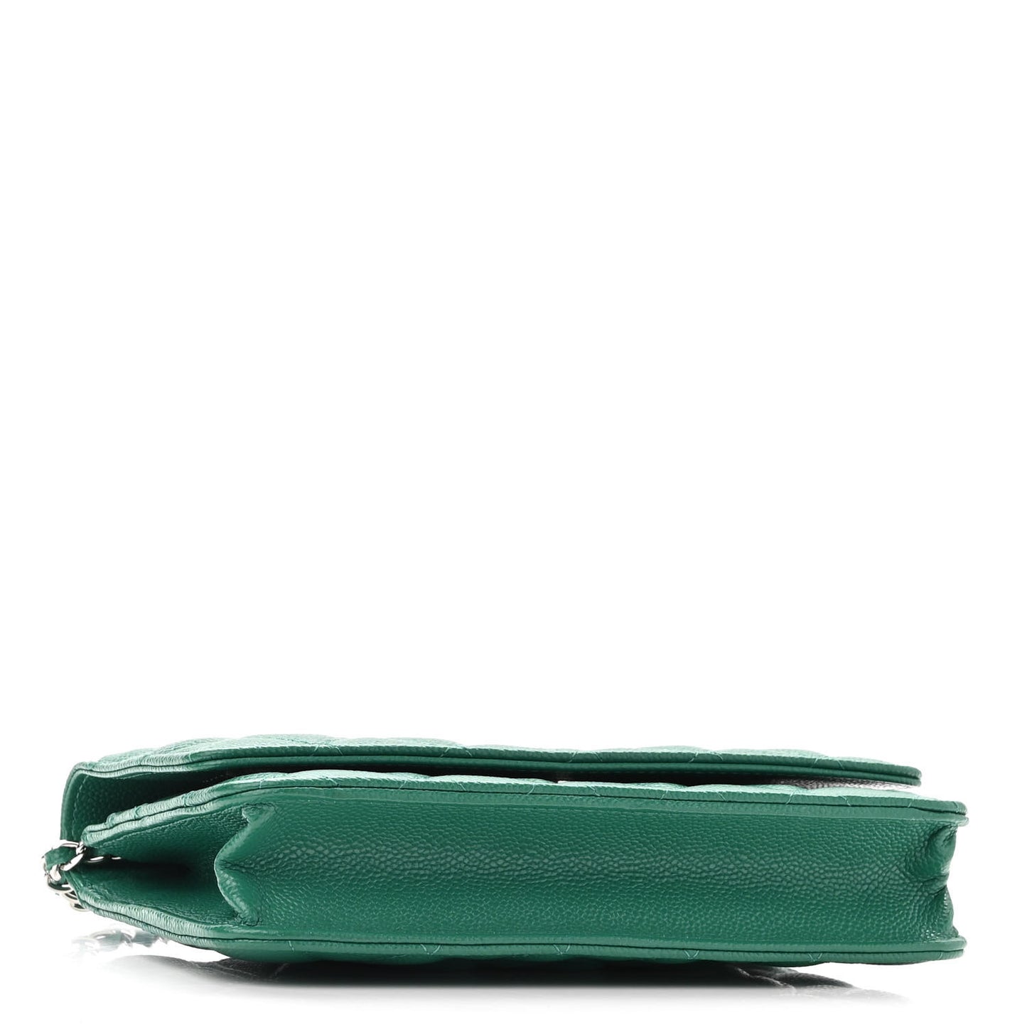 Caviar Quilted Wallet On Chain WOC Green