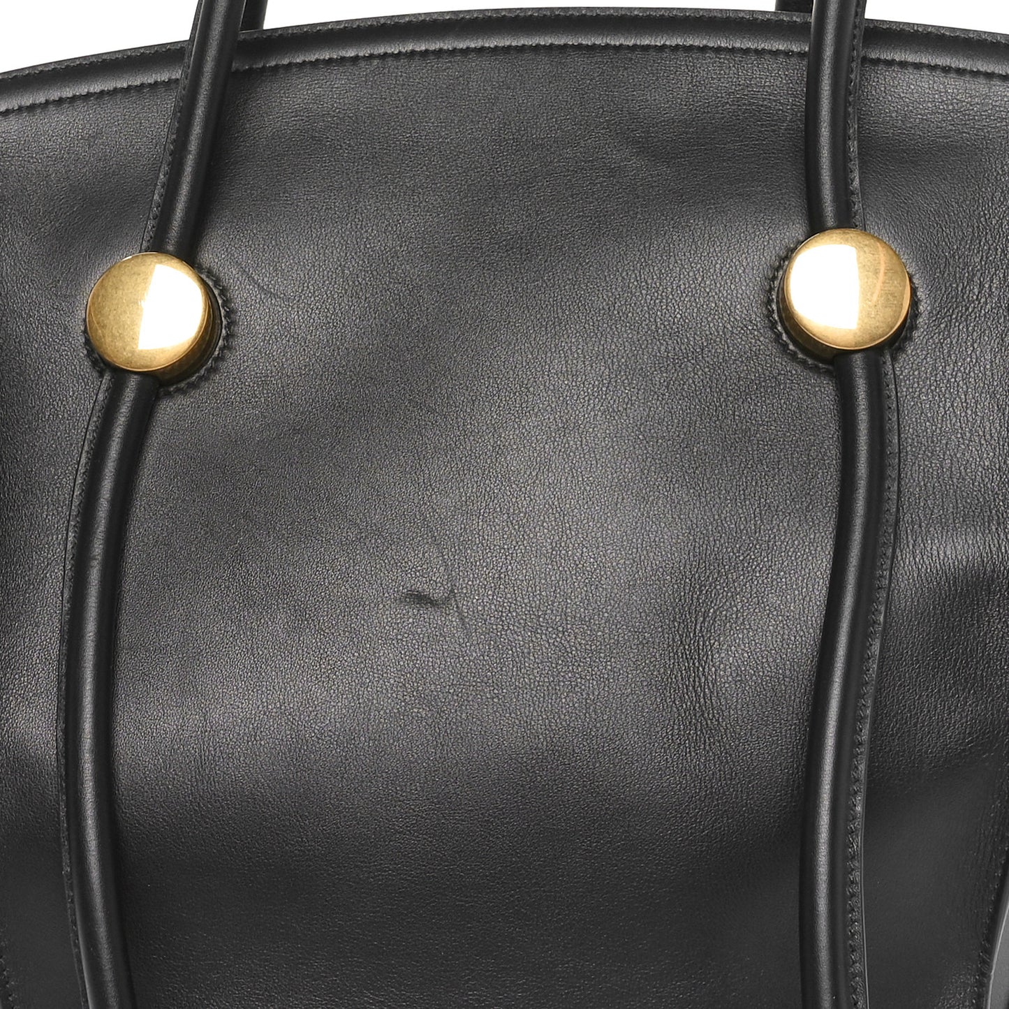 Calfskin Pipe Tote Black