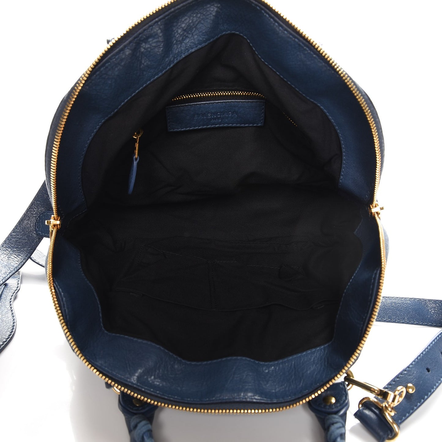 Agneau Giant 12 Gold Hardware Bowling Bag Bleu Persan