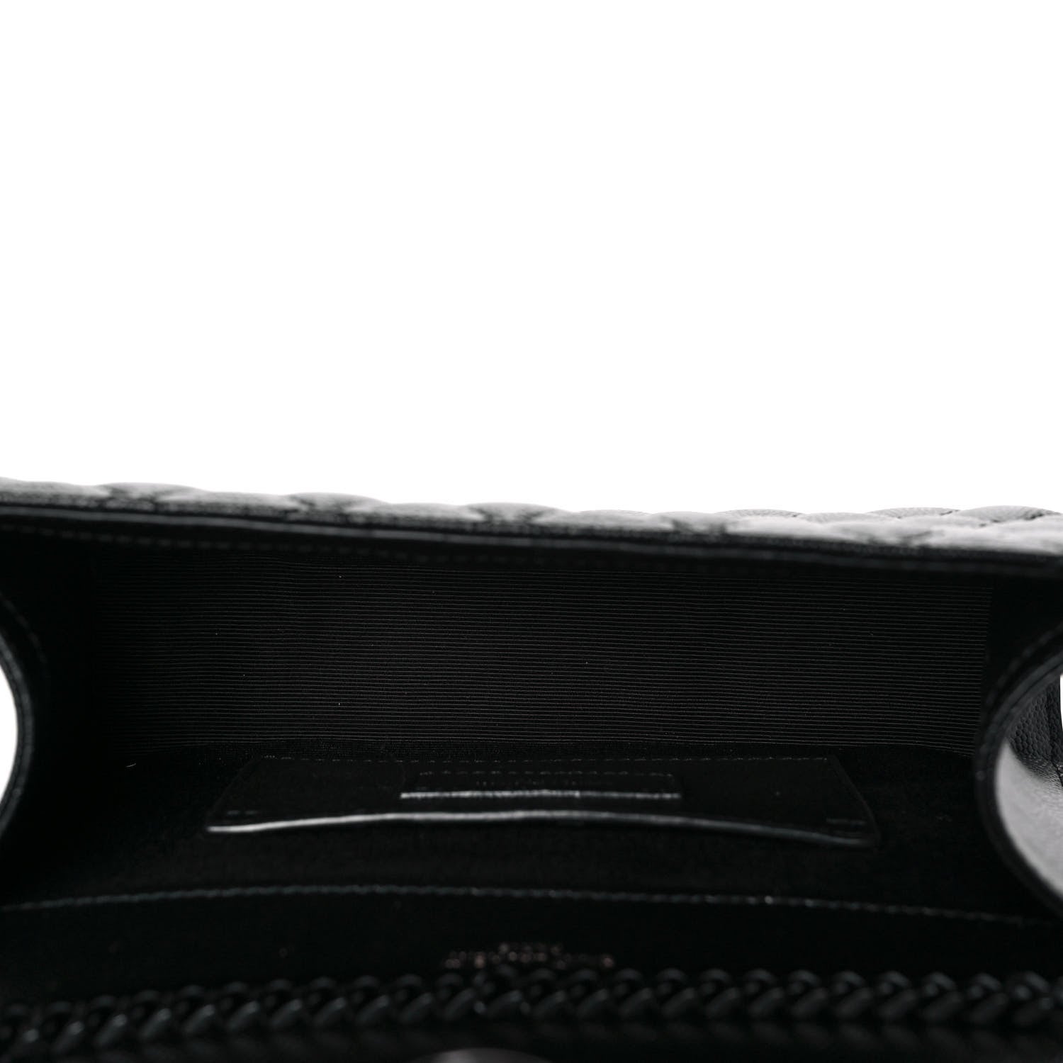 Saint Laurent Grain De Poudre Textured Mixed Matelasse Triquilt Small Monogram Satchel Black 4 of 7