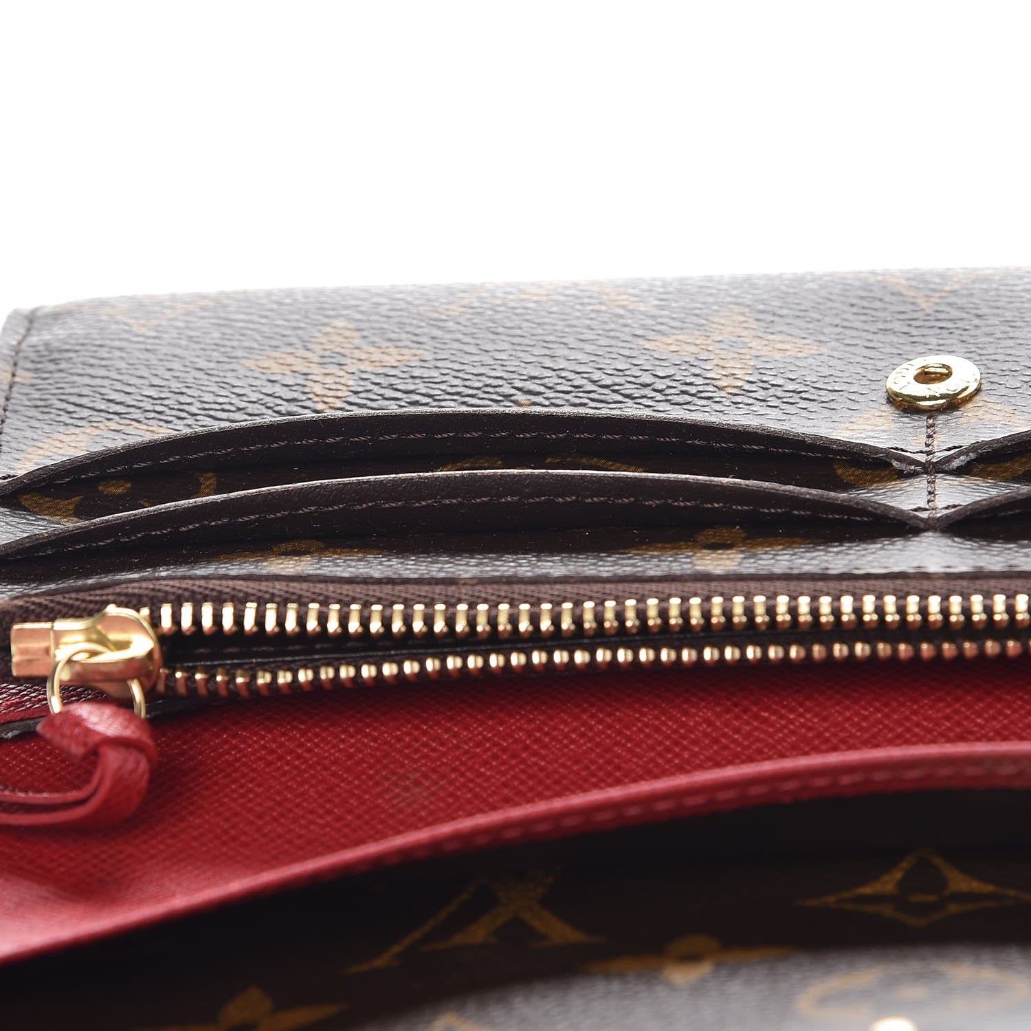 Louis Vuitton Monogram Emilie Wallet Red 13 of 13