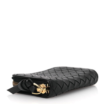 Bottega Veneta Nappa Intrecciato Zip Around Coin Purse Black 4 of 10