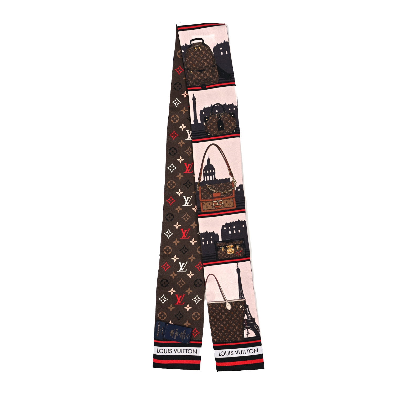 Louis Vuitton Silk Monogram Skyline Bandeau Marron 2 of 3
