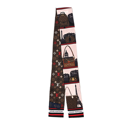 Louis Vuitton Silk Monogram Skyline Bandeau Marron 2 of 3