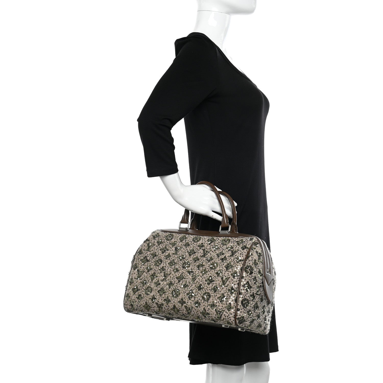 Louis Vuitton Sequin Monogram Sunshine Express Speedy Kaki 2 of 11
