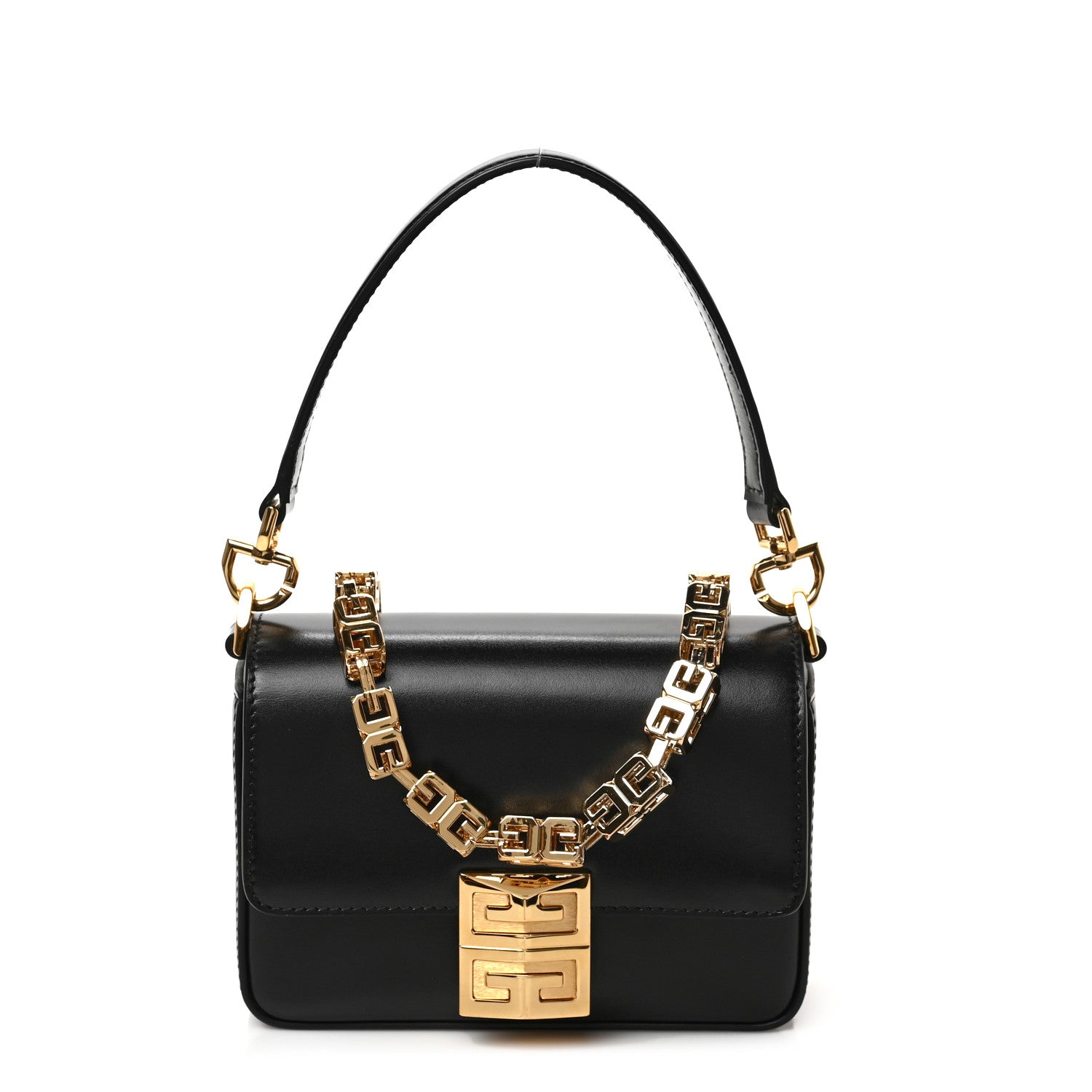 Givenchy Box Calfskin Small 4G Cube Chain Shoulder Bag Black 1 of 8