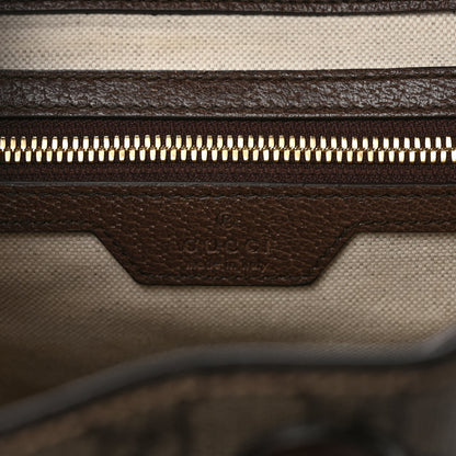 Gucci GG Supreme Monogram Equestrian Textured Dollar Calfskin Retro Interlocking G Buckle Backpack Beige Ebony Multicolor New Acero 6 of 9