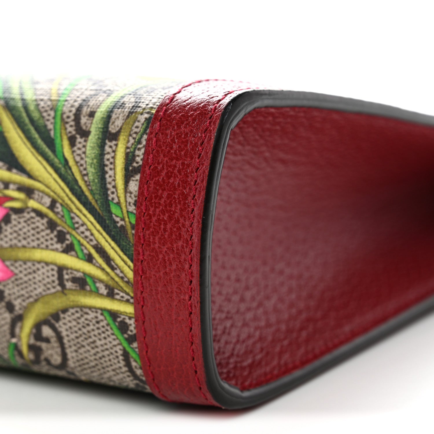 Gucci GG Supreme Monogram Flora Web Ophidia Pouch Red 10 of 10
