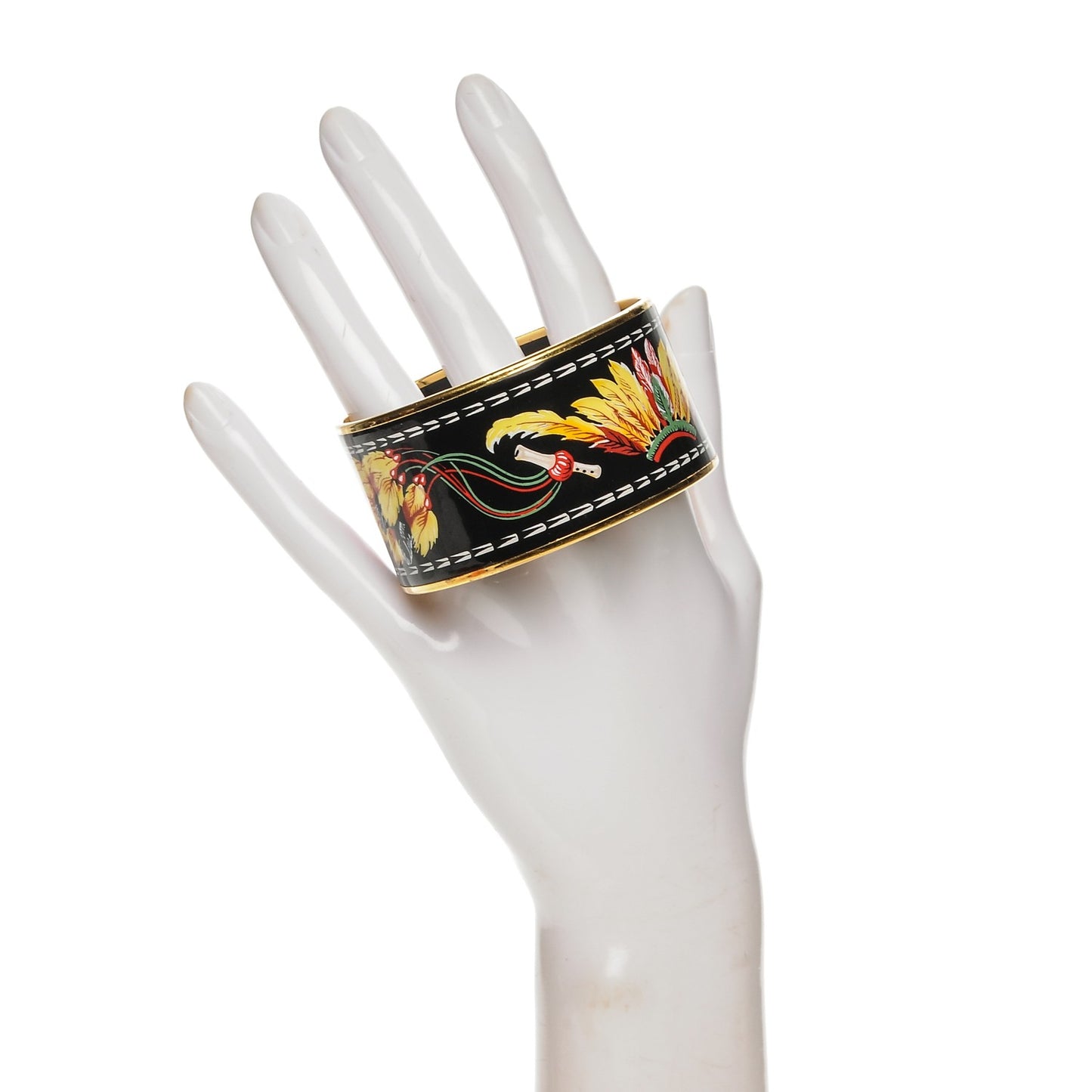 Enamel Printed Brazil Extra Wide Bracelet 62