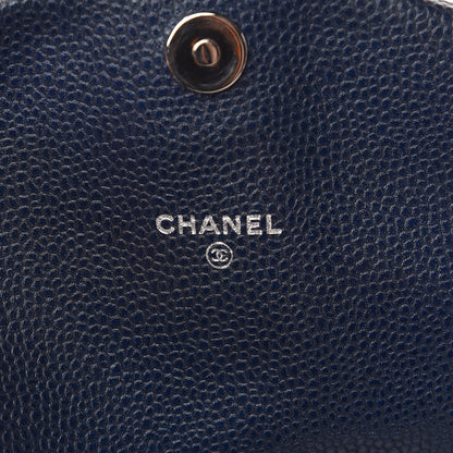 Chanel Caviar Half Moon Wallet On Chain WOC Navy 8 of 11