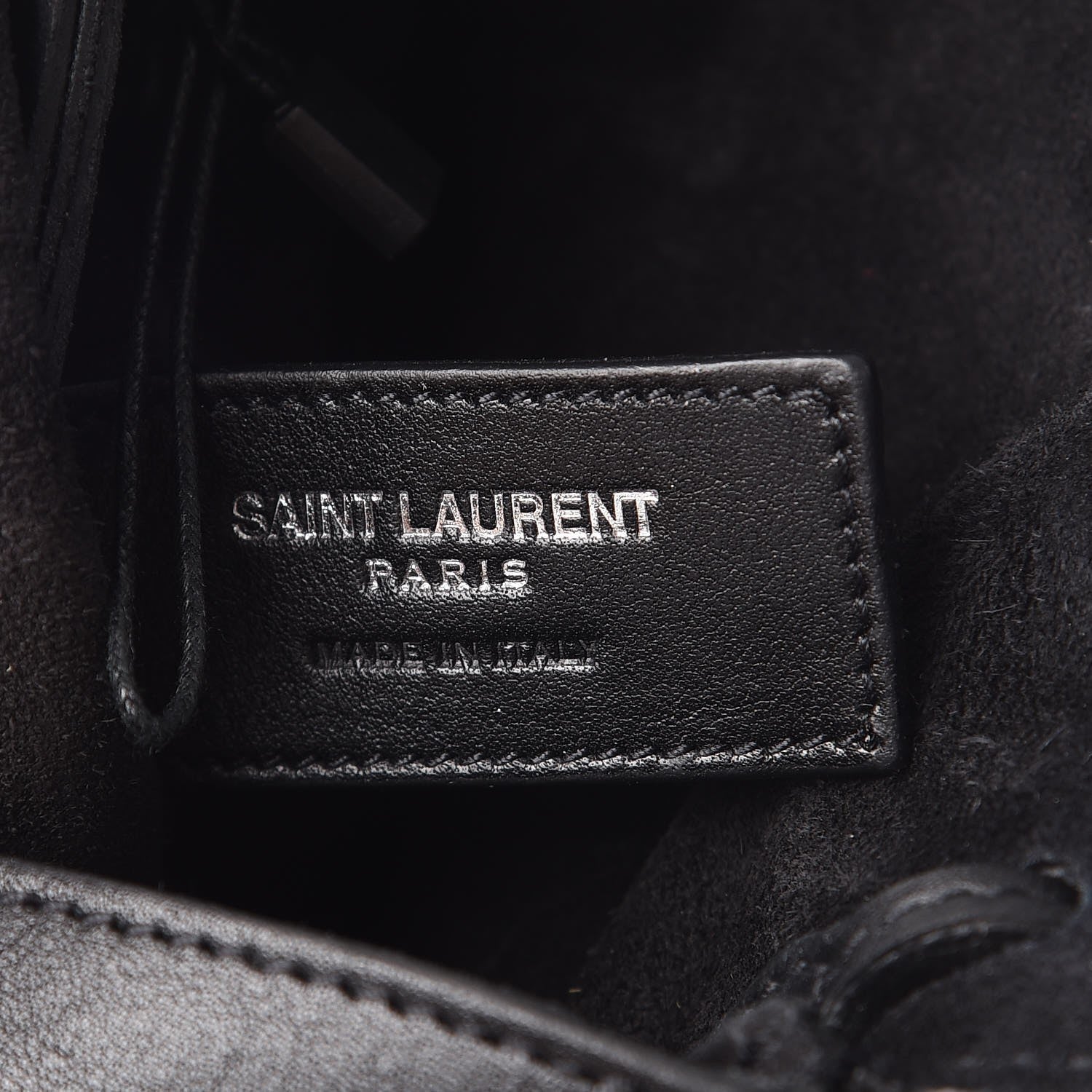 Saint Laurent Lambskin Fringe Small Anita Crossbody Bag Black 6 of 7