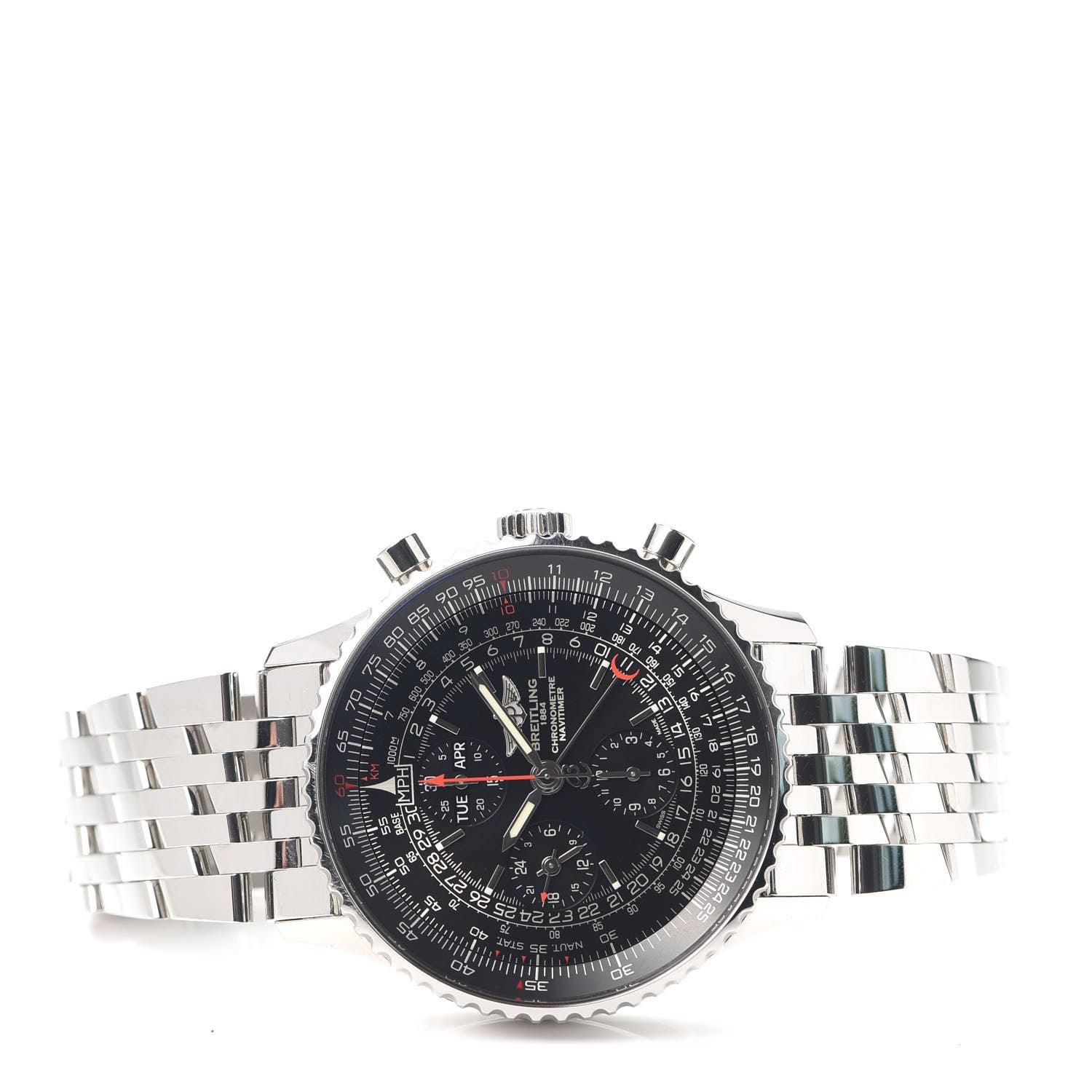Breitling Stainless Steel 46mm 1884 Chronometre Navitimer Automatic Watch Black A21350 2 of 5