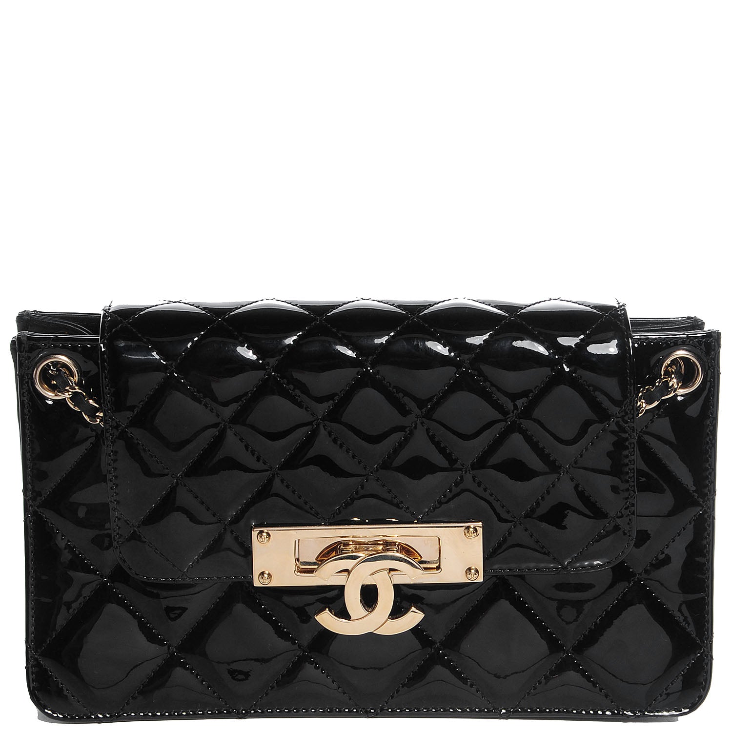 Chanel Patent Golden Class Accordion Flap Bag Black 1 of 8