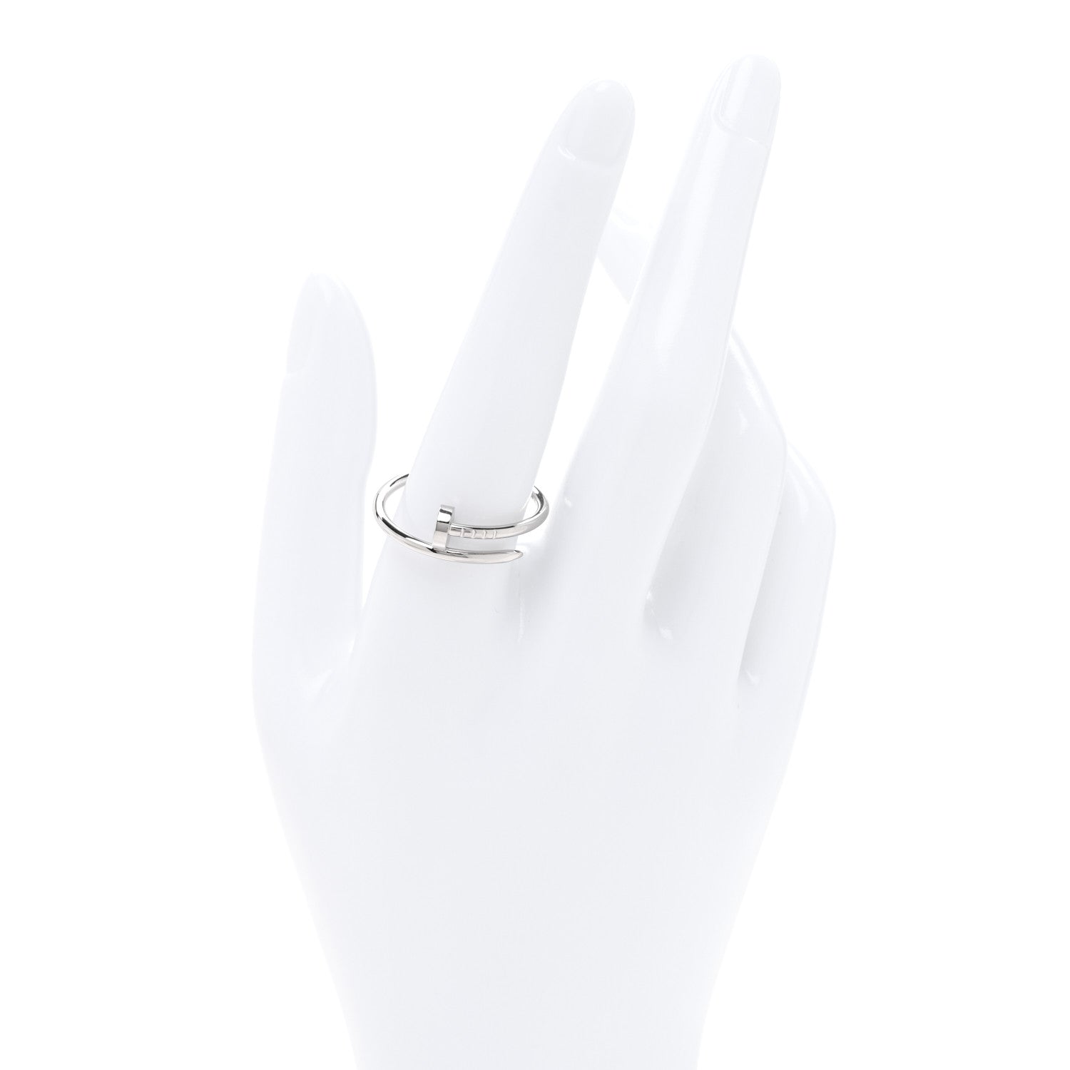 Cartier 18K White Gold Small Juste Un Clou Ring 62 10 2 of 6