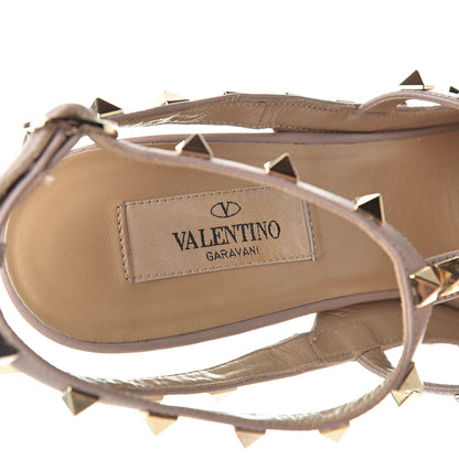 Valentino Garavani Patent Rockstud Ankle Strap Pumps 40 Peony Poudre 6 of 11