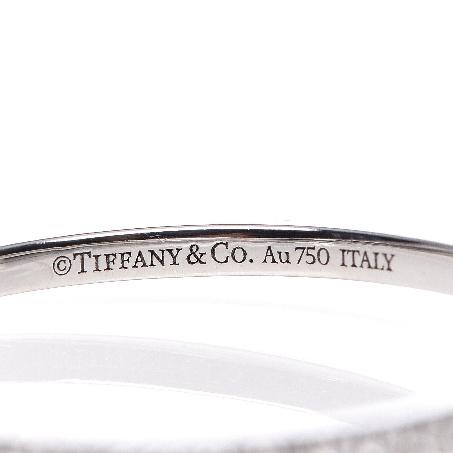 Tiffany 18K White Gold Diamond T Wire Pave Ring 57 8 5 of 5