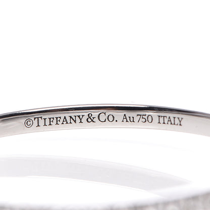Tiffany 18K White Gold Diamond T Wire Pave Ring 57 8 5 of 5