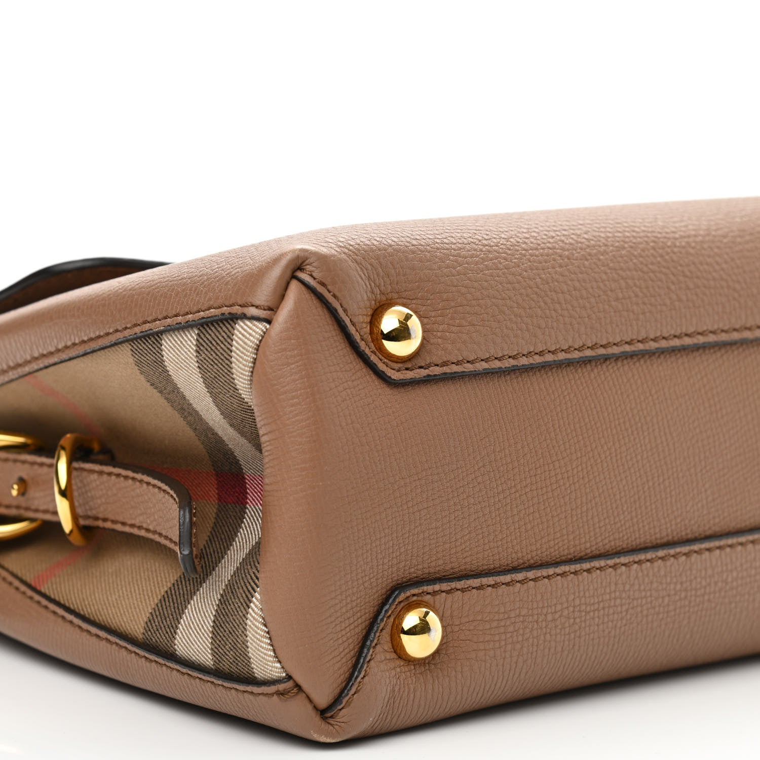Burberry Derby Calfskin House Check Small Camberley Dark Sand 8 of 9