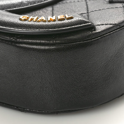 Chanel Lambskin Quilted Coco Midnight Camera Case Black 10 of 10