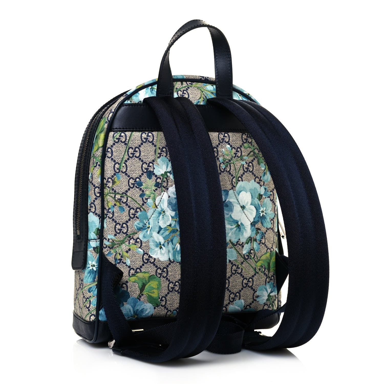 Gucci GG Supreme Monogram Blooms Small Day Backpack Blue 4 of 23