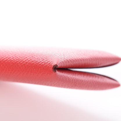 Hermes Epsom Calvi Card Case Rouge Casaque 11 of 11
