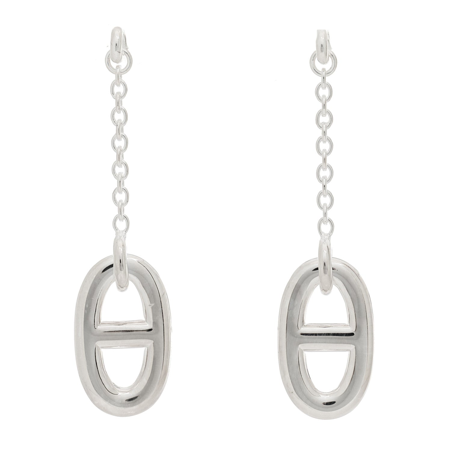 Hermes Sterling Silver Farandole Drop Earrings 1 of 5
