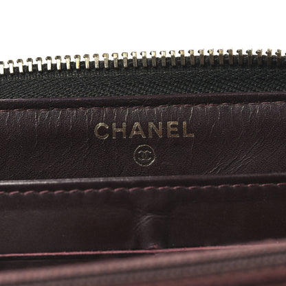 Chanel Caviar Quilted Large Gusset Zip Around Wallet Black 6 of 11