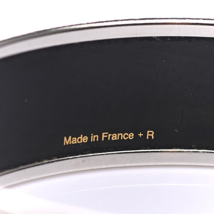 Hermes Enamel Printed Della Cavalleria Wide Bracelet 70 Gold 5 of 6