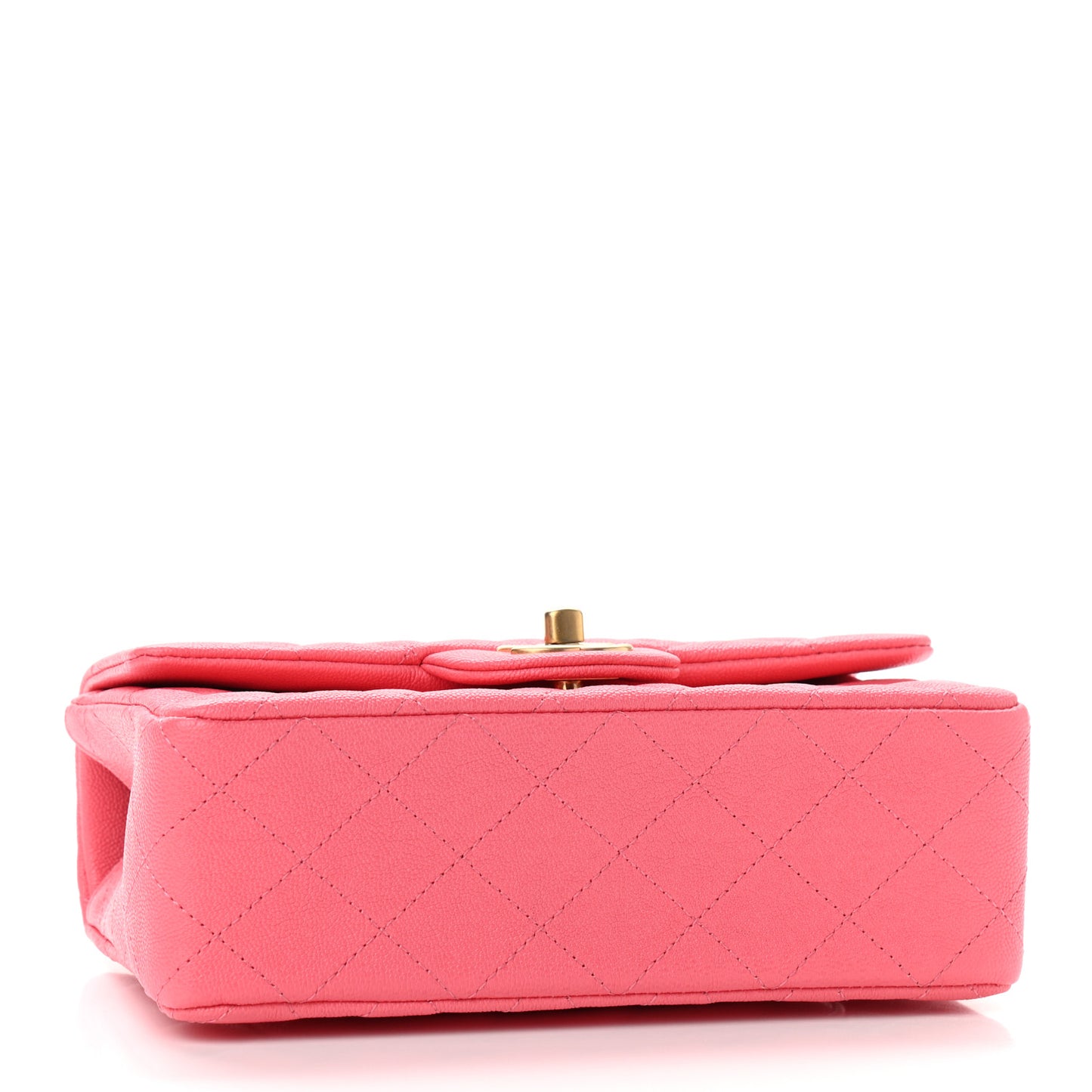 Caviar Quilted Mini Top Handle Rectangular Flap Pink