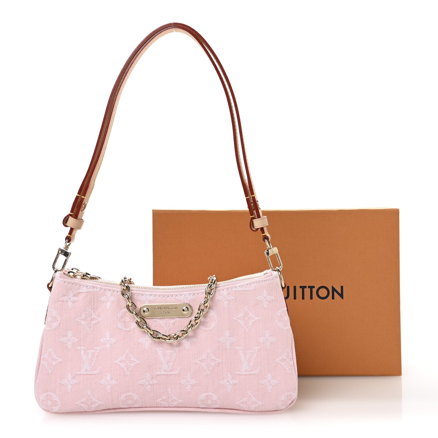 Louis Vuitton Monogram Denim Liv Pochette Washed Pink 10 of 10