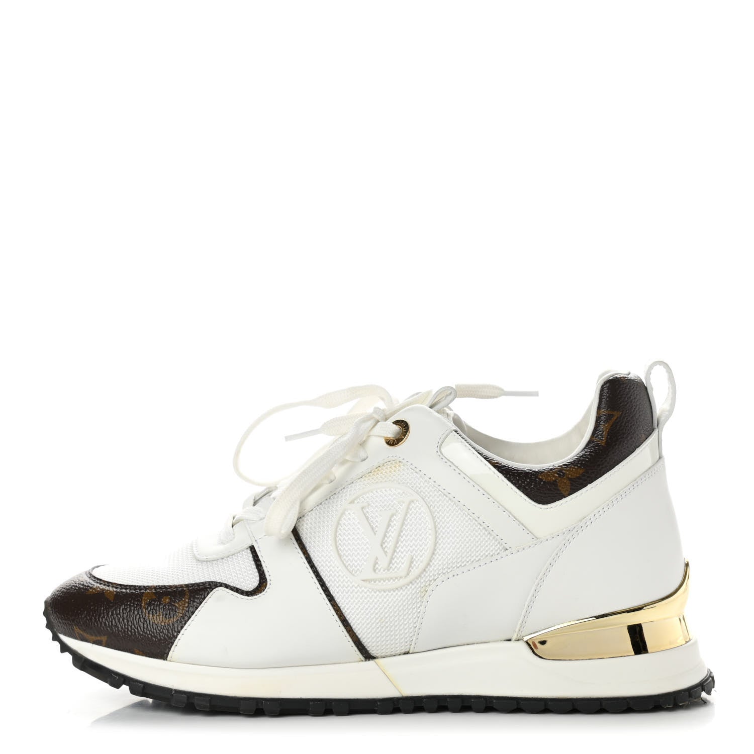 Louis Vuitton Calfskin Monogram Run Away Sneakers 38 White 1 of 14