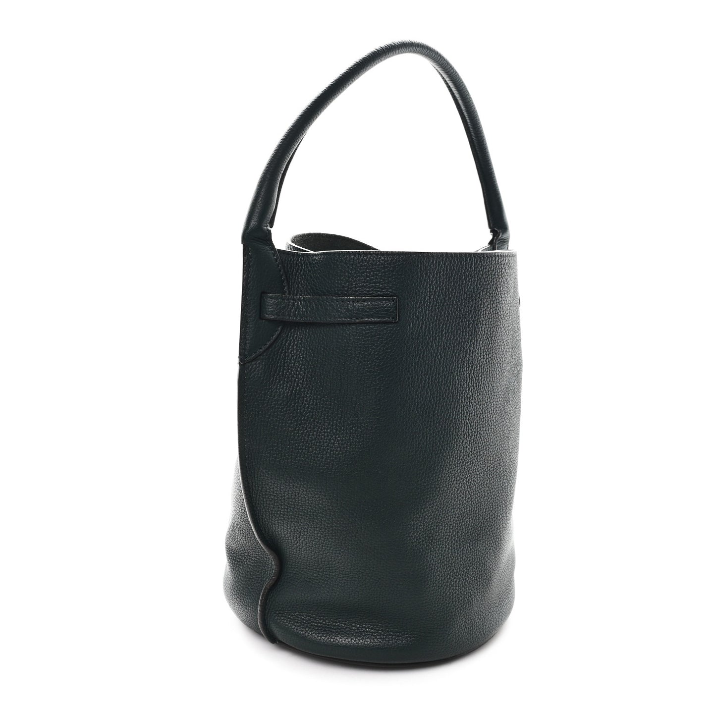 Supple Grained Calfskin Big Bag Bucket Amazone