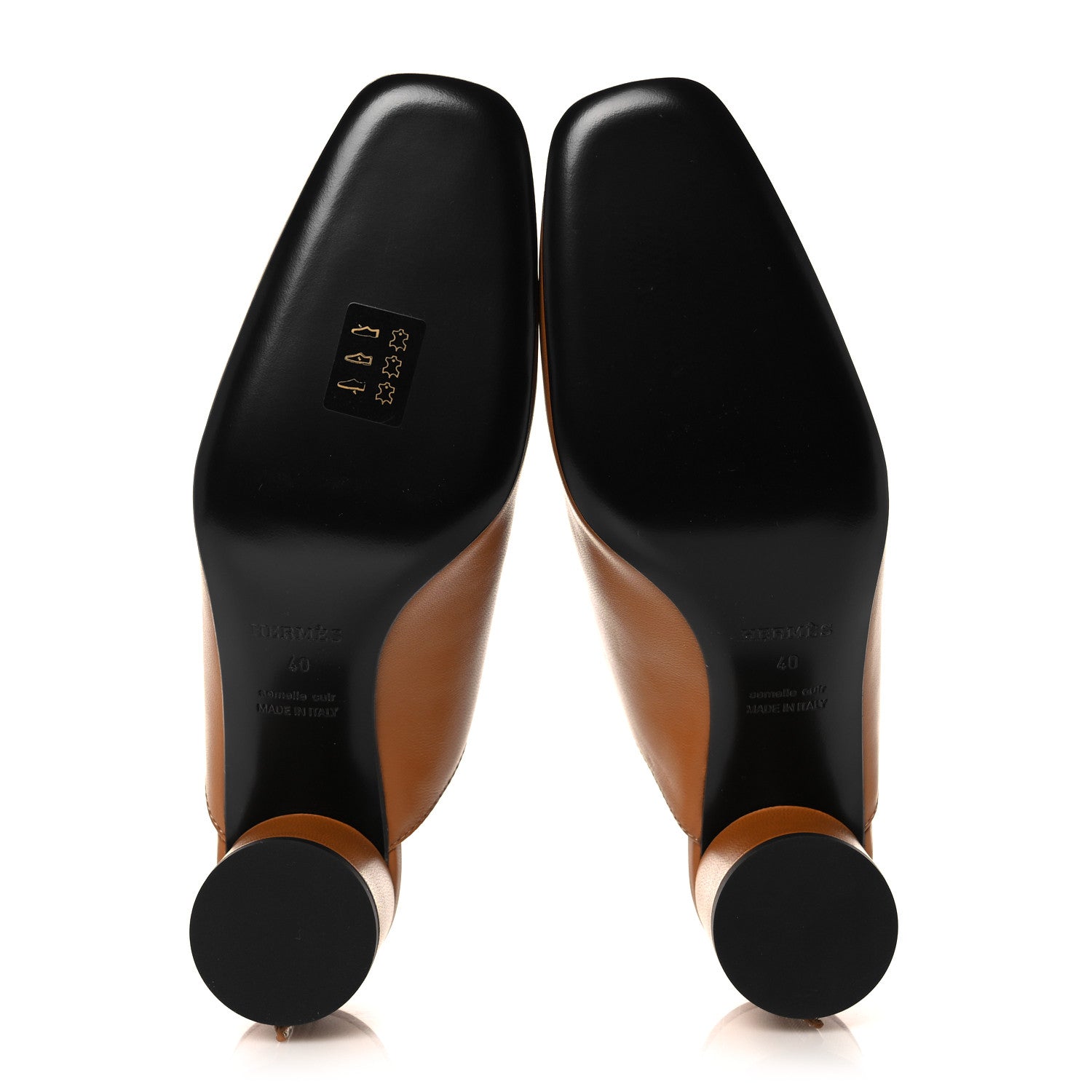 Hermes Calfskin Detail Mules 40 Beige Dore 5 of 9