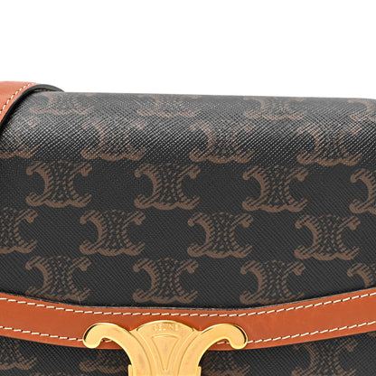 Celine Calfskin Triomphe Canvas Teen Triomphe Bag Tan 8 of 13