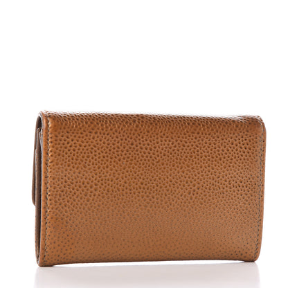 Chanel Metallic Caviar CC Timeless Card Holder Dark Gold 3 of 9