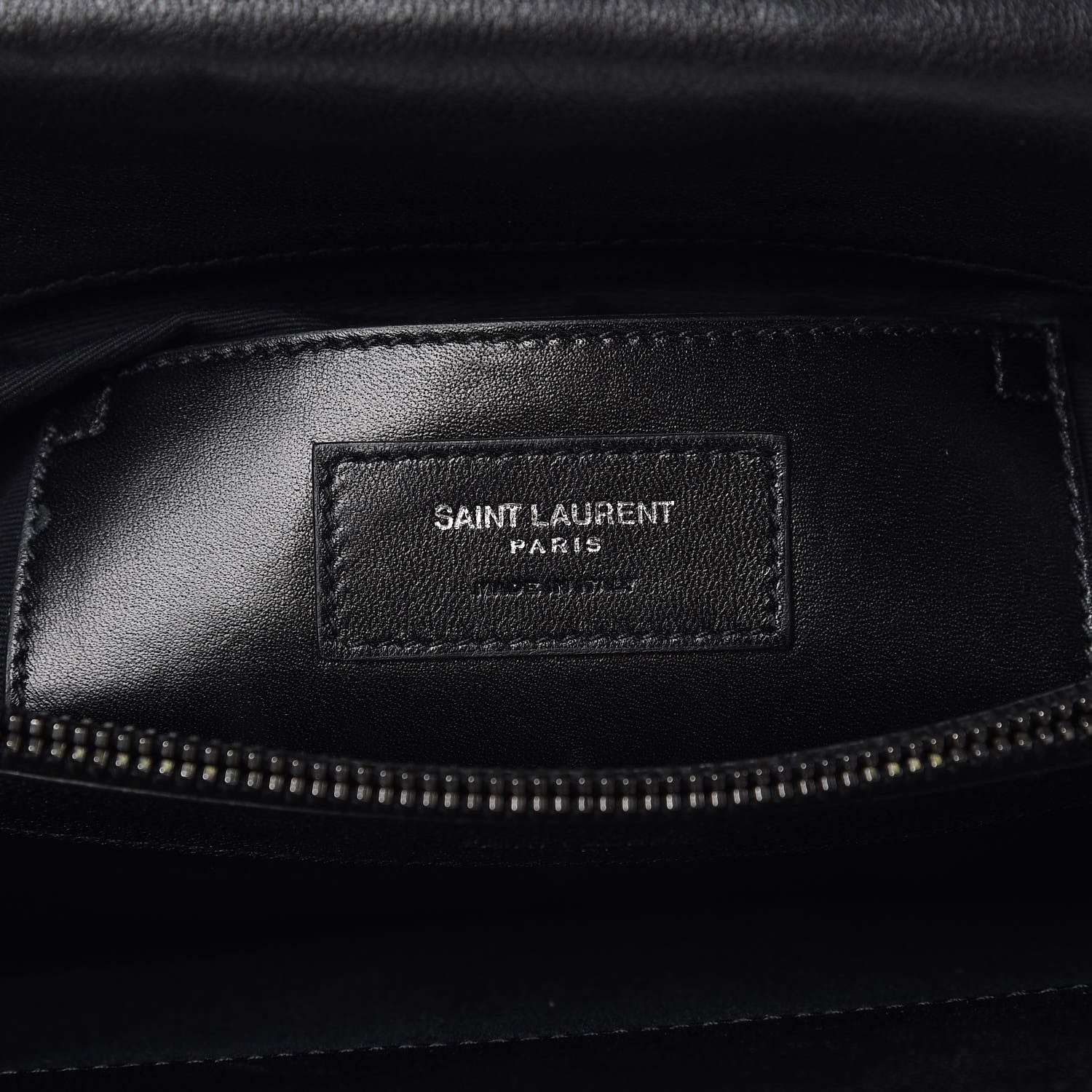 Saint Laurent Sheepskin Matelasse Chevron Monogram Large College Satchel Black 6 of 11