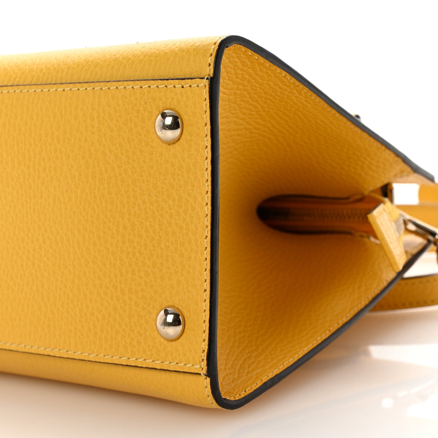 Dollar Calfskin Medium Soho Top Handle Satchel Yellow