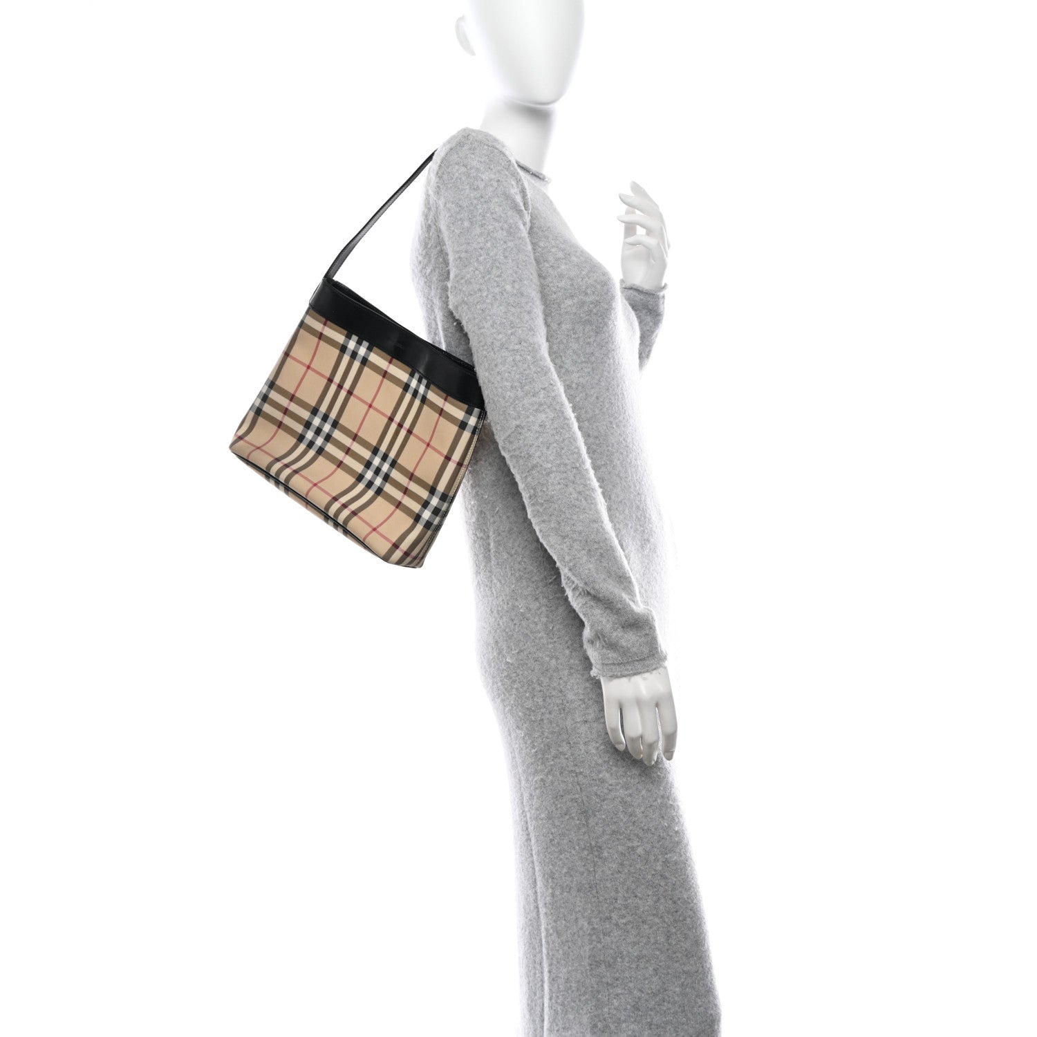 Burberry Vintage Check Shoulder Bag Black 2 of 15