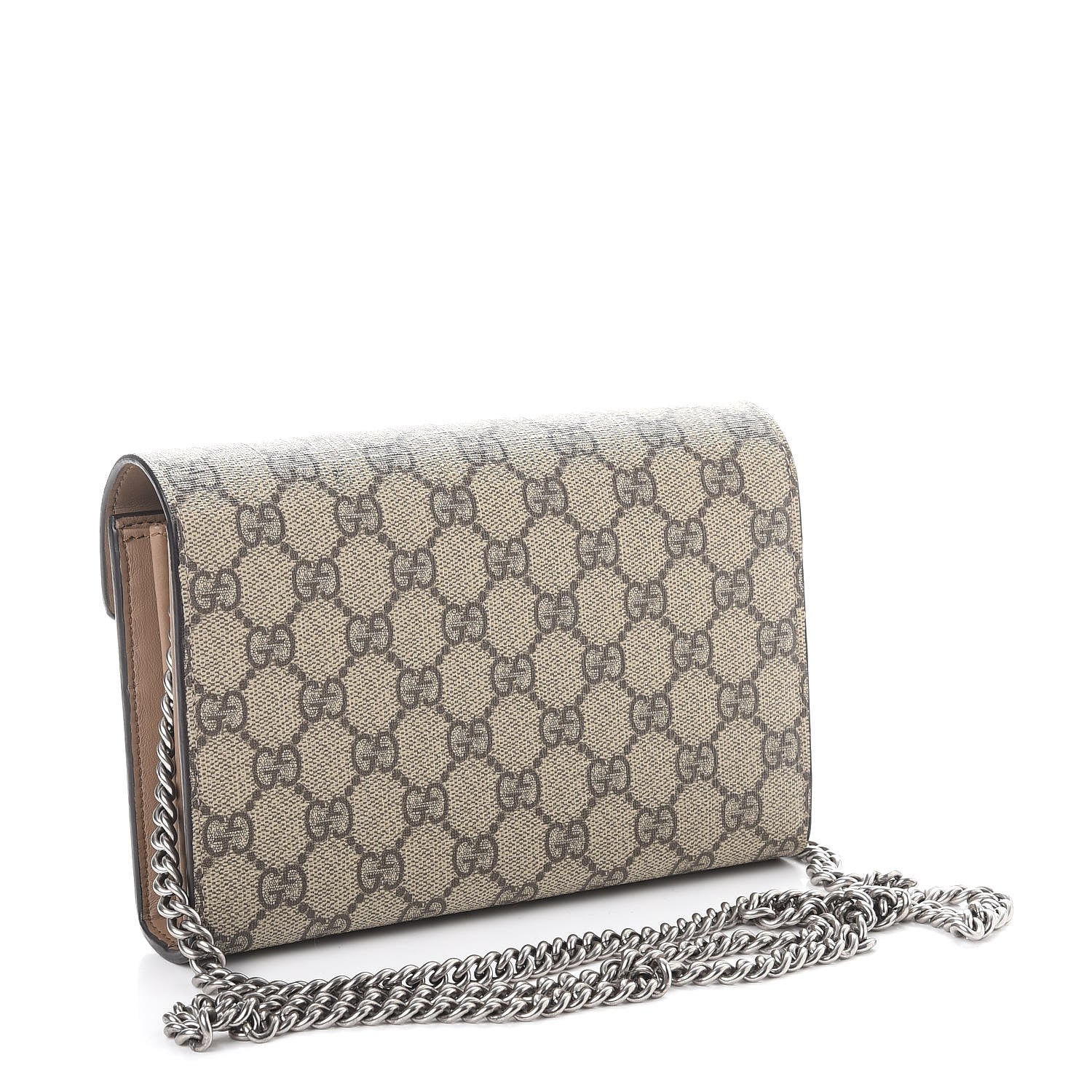 Gucci GG Supreme Monogram Mini Dionysus Chain Wallet Beige Taupe 4 of 10