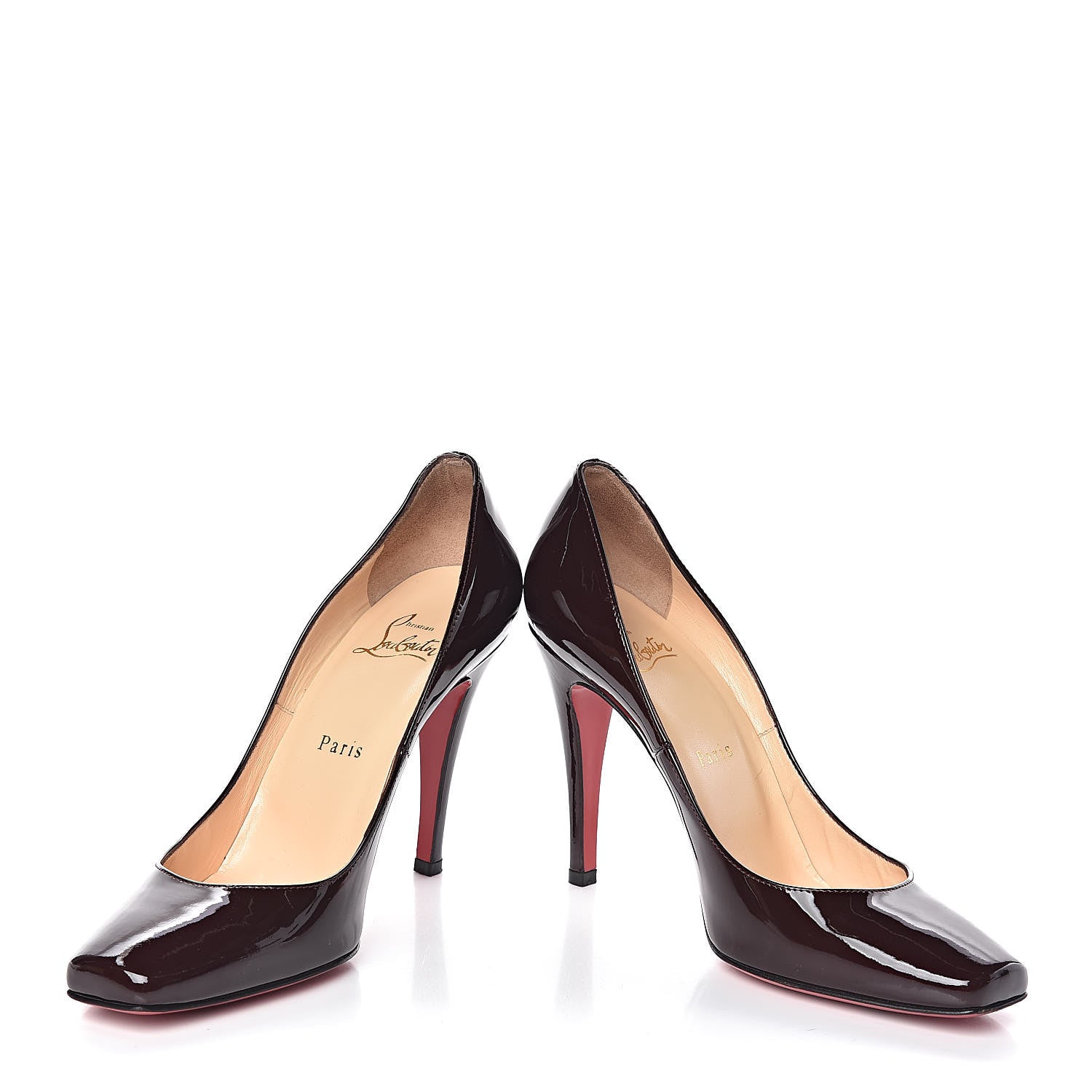 Christian Louboutin Patent Particule 100 Pumps 37.5 Plum 5 of 11