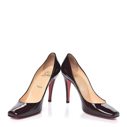 Christian Louboutin Patent Particule 100 Pumps 37.5 Plum 5 of 11