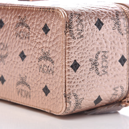 MCM Metallic Visetos Vanity Case Champagne Gold 9 of 10